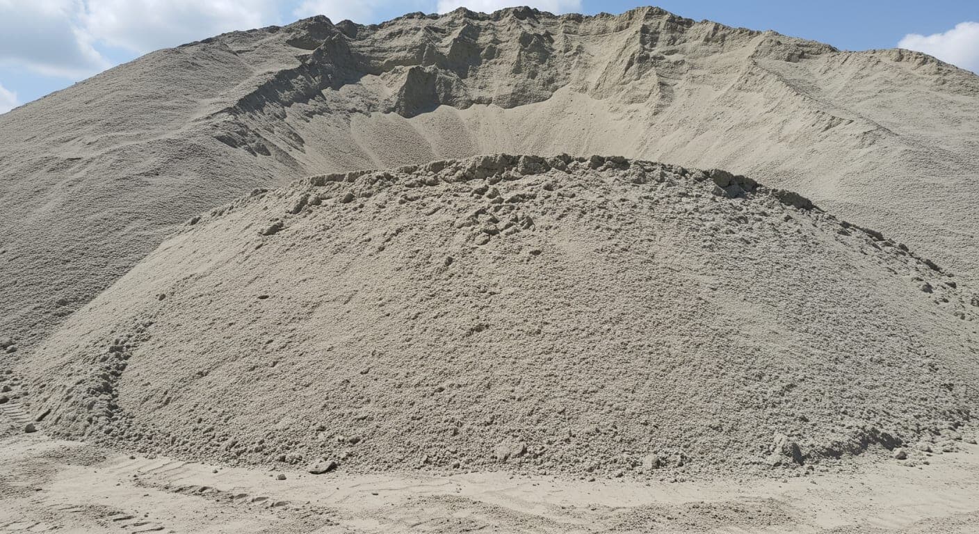 Ankara inşaat kumu — 0-3 mm beton ve duvar harcı kumu yığını