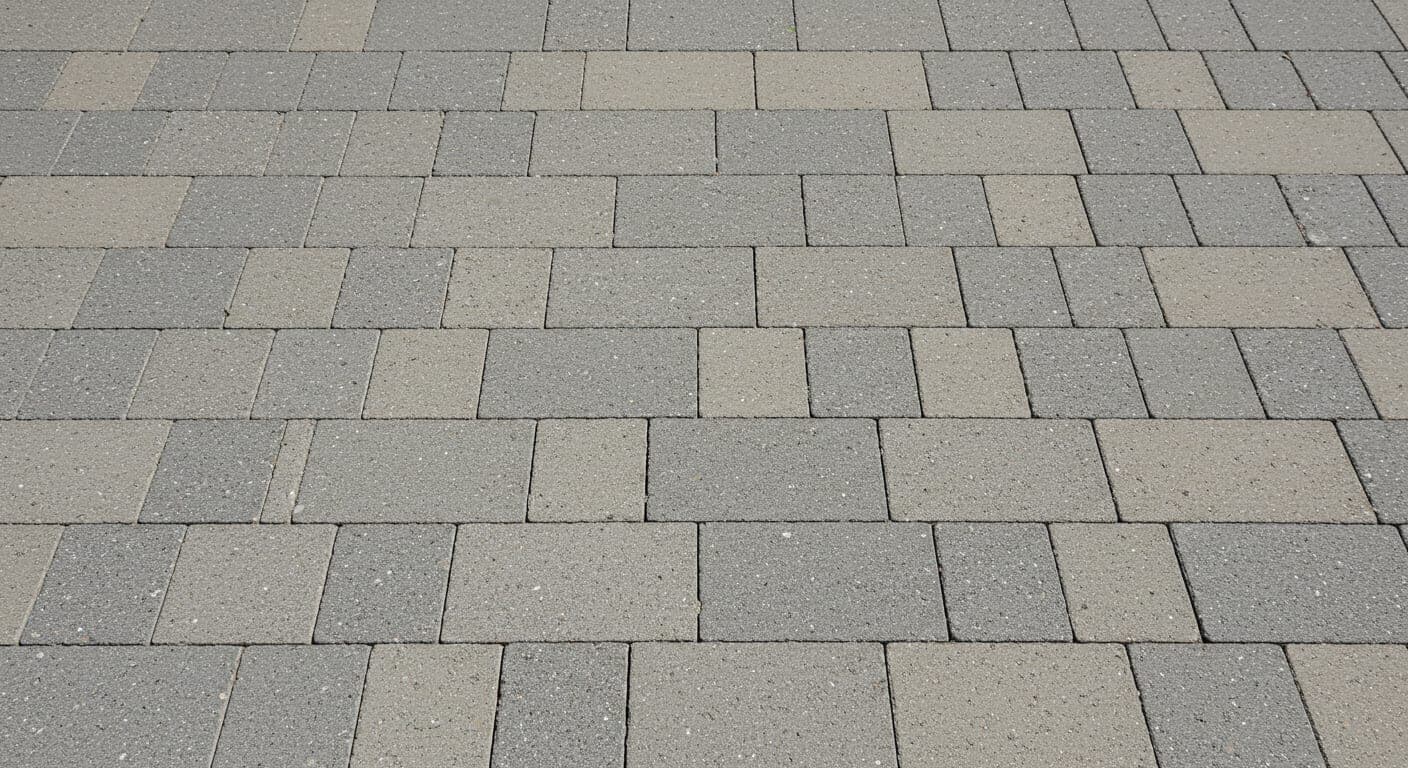 Farklı ebatlarda parke taşlarının ölçülü karşılaştırması; 10x20, 20x20 ve 8x16 cm formatlar yan yana