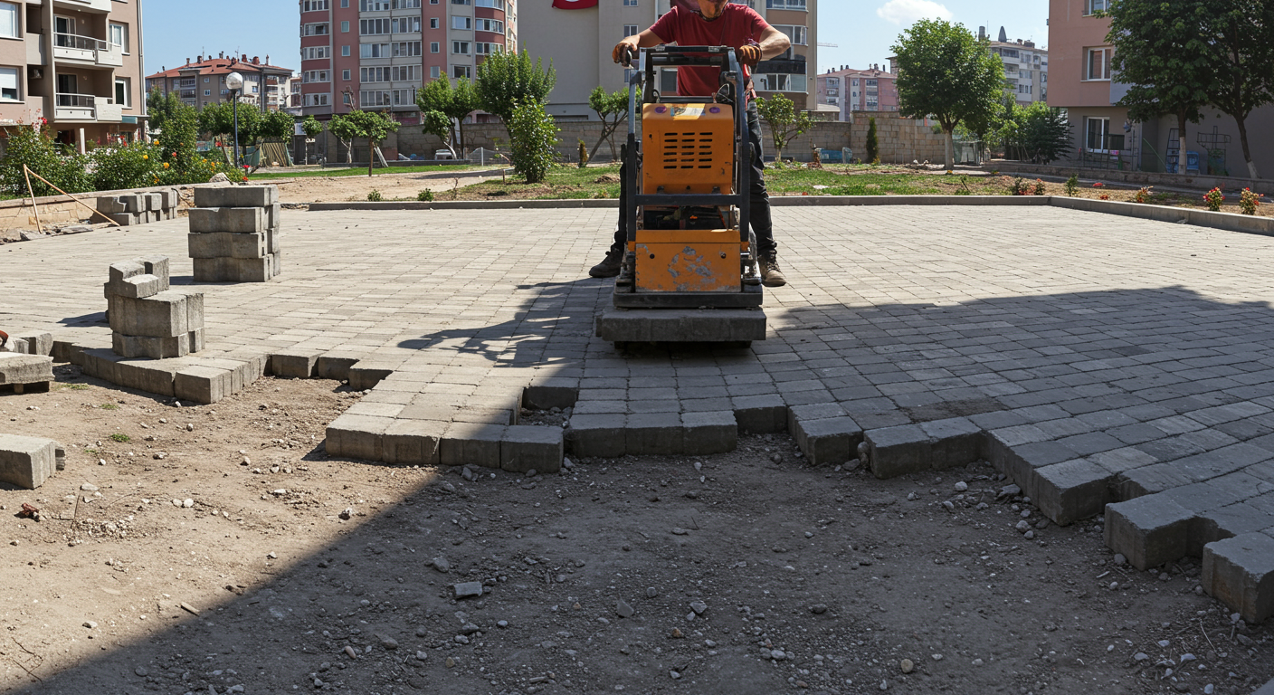 Kilit taşının özel aletle adım adım sökülmesi