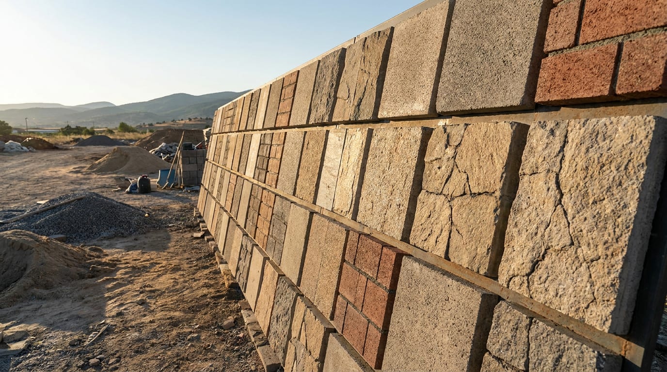 Kare ızgara halinde panoya sabitlenmiş parke numuneleri
