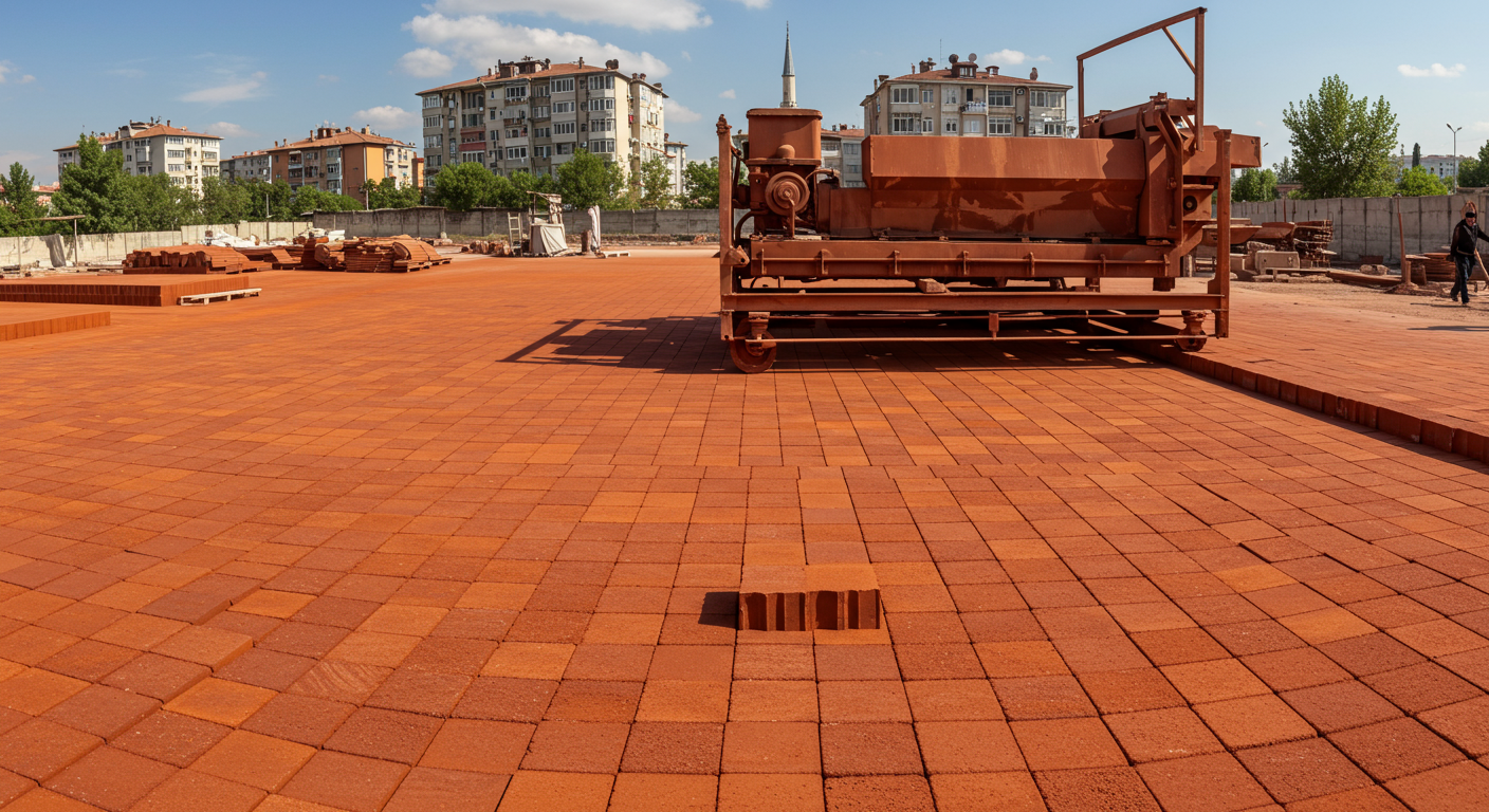 Parke taşı üretiminde pigment ve renk işleme